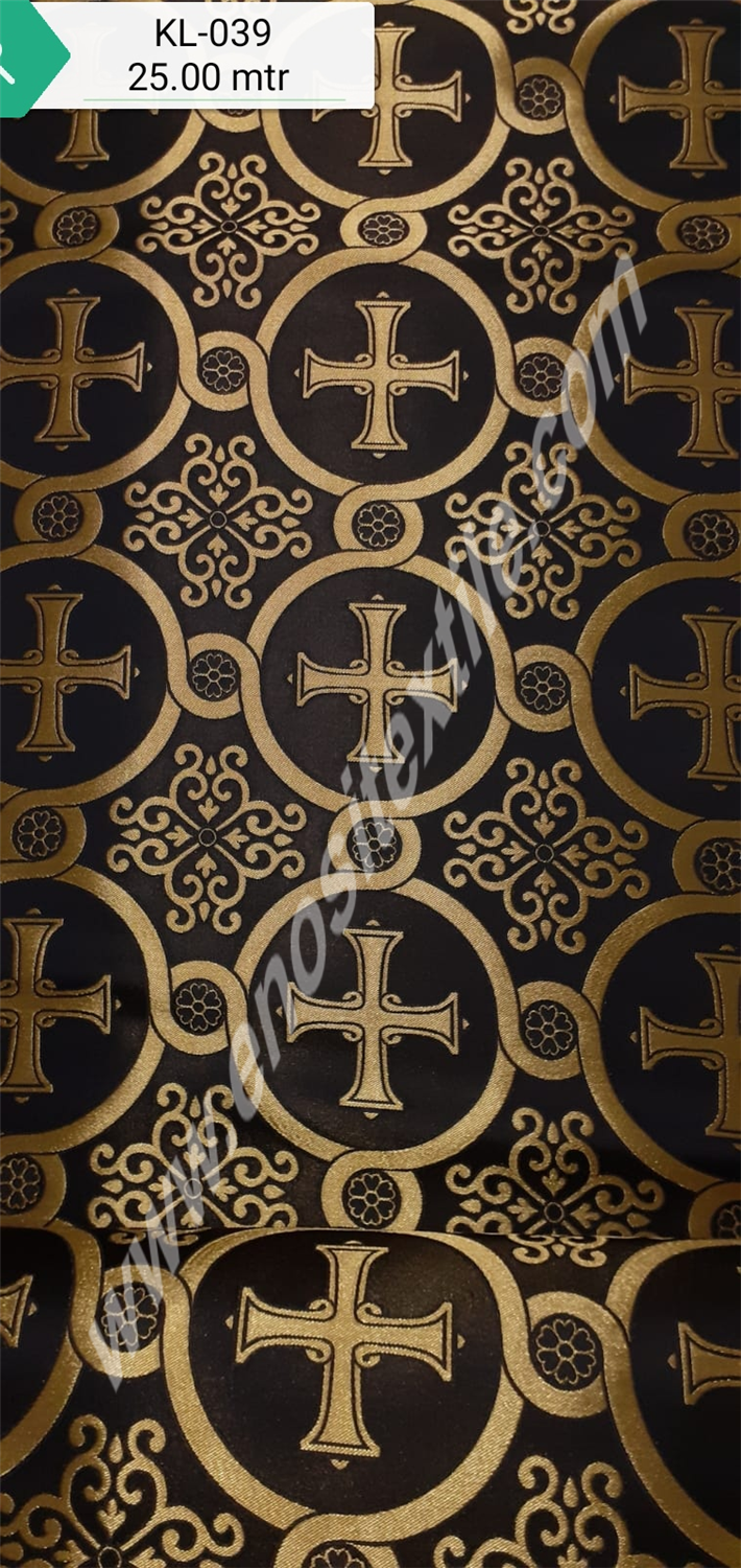 KL-039 Черное золото парча Ткань